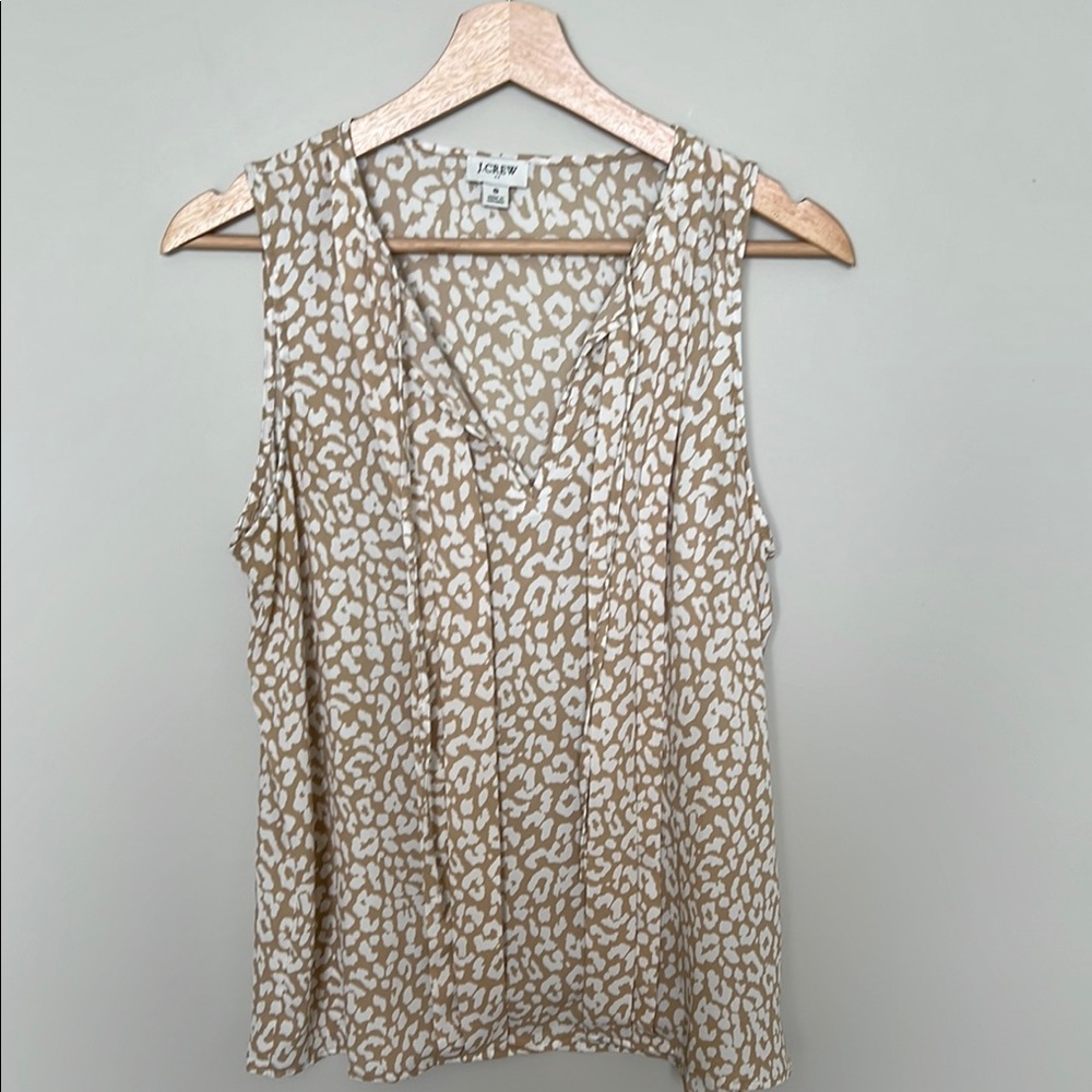J. Crew Cream Sleeveless Relaxed Tank Top